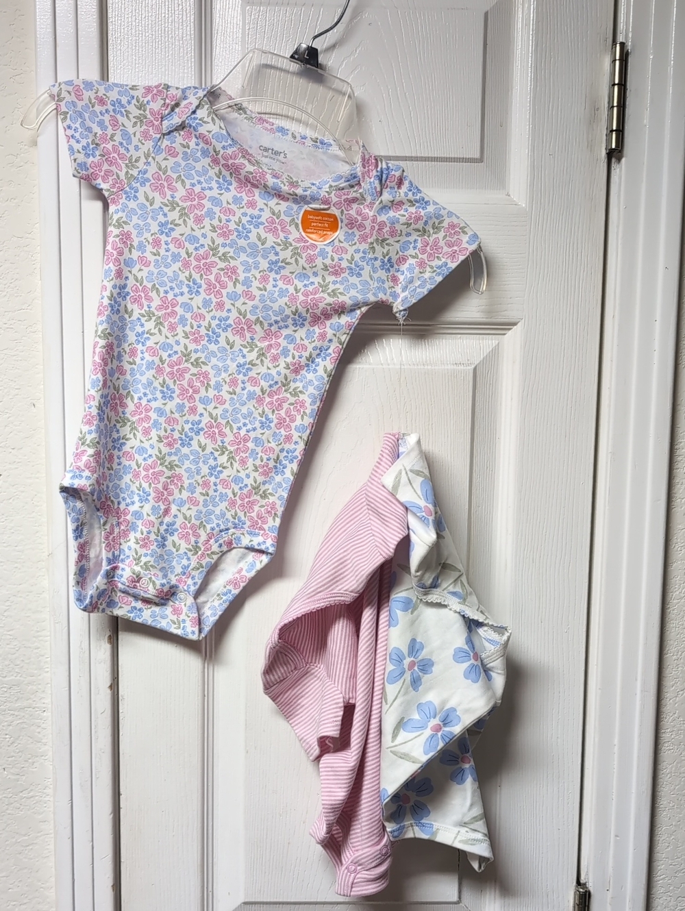Carter's Pastel Floral Short-Sleeve Baby There-Piece